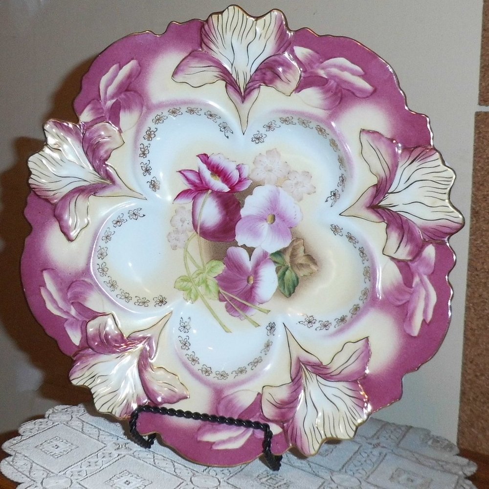 R & S  Hand-Painted Plate - Collectible